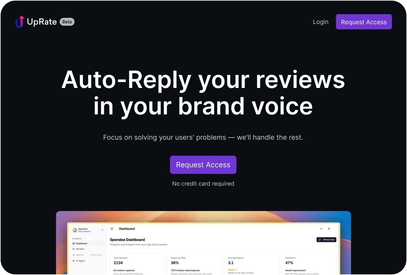 UpRate App Screenshot